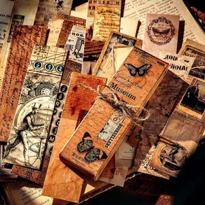 Vintage Space And Time Impression Museum Paper Bookmarks For Journaling DIY Scrapbooking Decorative Aesthetic Retro Markers