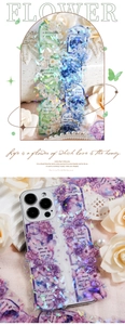 Macro detail of laser floral PET stickers with holographic effects for DIY scrapbooking