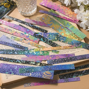 Vintage Starry Sky Washi Stickers Set Celestial Galaxy Butterfly Decorative Decals For DIY Scrapbooking Journaling Planner Stationery