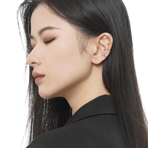 Luxe ensemble de boucles d'oreilles S925 en argent sterling et zircon pour oreilles non percées