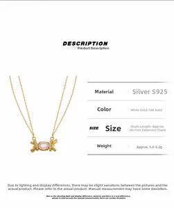 Detail of pink candy-shaped pendant in S925 silver with zircon and 18K gold finish
