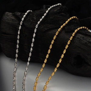 Collana con Pendente in Argento Sterling S925 Minimalista con Perline Texturizzate per Donna Catena Lunga Regolabile Gioielli Oro Argento