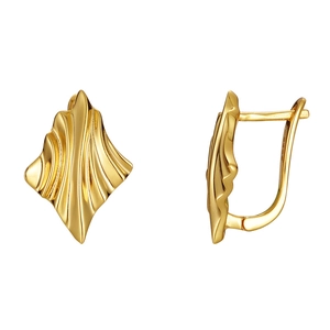 Minimalist S925 sterling silver wavy hoop earrings with gold finish and irregular texture