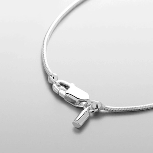 Chaîne à maillons octogonaux en argent pour hommes avec fermoir mousqueton sécurisé