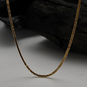 Vintage 925 Sterling Silver Old Gold Cauliflower Chain Necklace For Women Minimalist Short Choker Sweater Chain Jewelry
