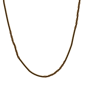 Handcrafted S925 sterling silver cauliflower chain necklace with vintage gold finish