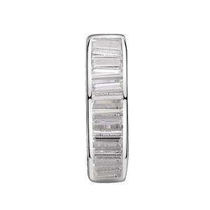 Créoles minimalistes en argent sterling S925 avec zircons rectangulaires sertis rail