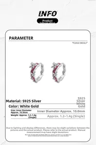 Detailed S925 sterling silver butterfly earrings with pink enamel and size parameters