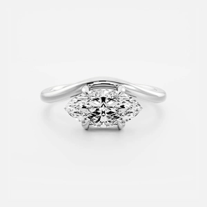 Elegant S925 sterling silver ring featuring a marquise-cut zircon drop stone