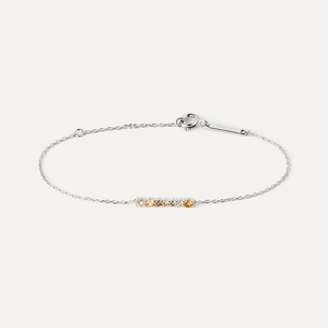 Elegant S925 sterling silver bracelet with multi-colored cubic zirconia stones