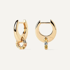 925 Sterling Silver Multi Colored Rhinestone Hoop Earrings For Women Stylish Elegant Geometric Jewelry Fashion Accessory