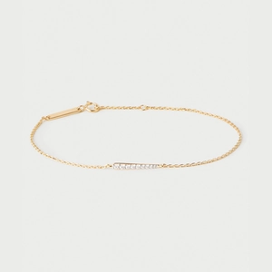 Bracelet Barre Minimaliste en Argent Sterling 925 pour Femme Pavage de Strass Style Ins Chaîne Fine Bijoux de Mode Cadeau