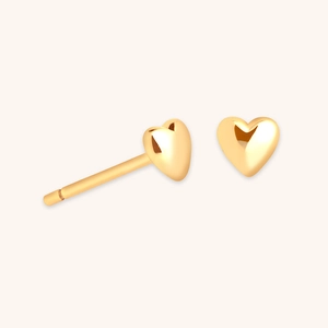 925 Sterling Silver Heart Stud Earrings For Women Minimalist Personalized 18K Gold Platinum Plated Temperament Elegant Daily Jewelry Gift