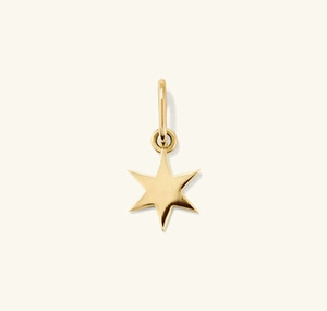 Polished gold S925 sterling silver hexagram pendant with sleek metallic finish