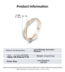 Detail view of 925 silver double-cross ring specs showing 3.6mm width and 2.1g weight