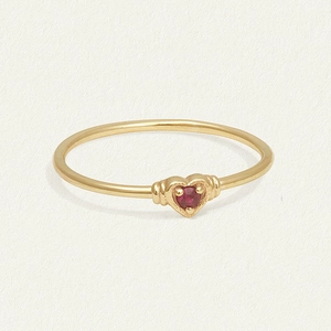 S925 Sterling Silver Heart Ring 18K Gold Plated Heart Shaped Rhinestone Finger Ring For Women Minimalist Fashion Jewelry Gift