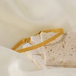 925 Sterling Silver Woven Mesh Bracelet For Women 18K Gold Plated Vintage Minimalist Adjustable Shimmering Chain Jewelry Gift