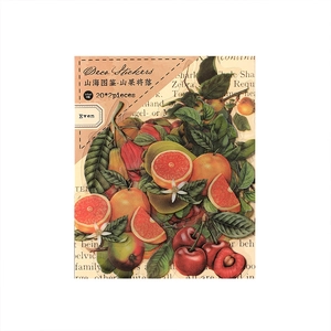 Adesivi Infeel Me in PET Impermeabili Vintage Botanico Floreale Pianeta Animale Frutta Scrapbooking DIY Adesivi Decorativi per Journaling Arte