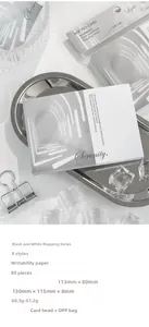 Details zu 80 Blatt minimalistischem Dekorationspapier in Schwarz-Weiß für Journals