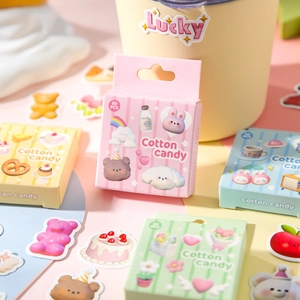 Autocollants Série Marshmallow Papier Couché Adhésif Dessin Animé Mignon Décoration Journal Scrapbooking DIY Papeterie Cadeau