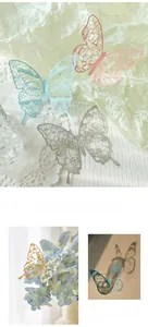 Detailed laser-cut paper butterfly with lace texture for scrapbooking decoration