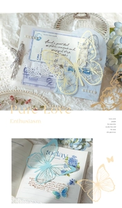 Lace butterfly decorative paper set for scrapbooking with vintage hollow design