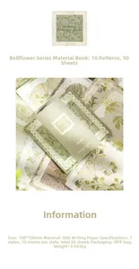 Detalle de papel de scrapbooking vintage con elegantes patrones florales botánicos