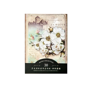Retro artistic paper pack Moonlight Edition with floral illustrations for scrapbooking