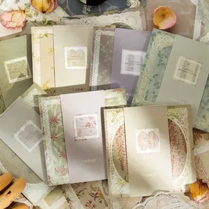 Vintage σετ χαρτιού scrapbooking 40 φύλλων με βοτανικά και λουλουδάτα σχέδια διακόσμησης