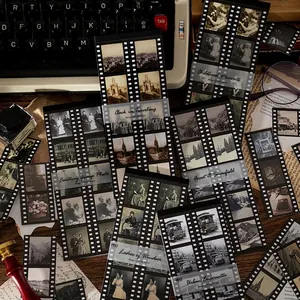Vintage Film Scrapbooking Stickers Retro PET Printed Decorative Decals For DIY Journaling Planner Arts Crafts Supplies