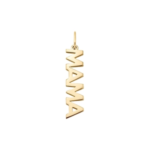 Elegant gold-plated S925 sterling silver MAMA letter pendant necklace for women