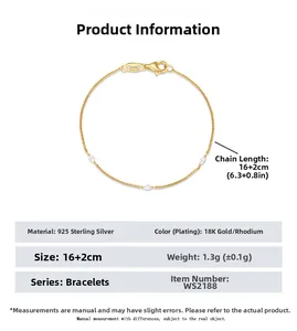 Detailed specs of 925 sterling silver marquise zircon bracelet with 16+2cm chain length
