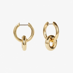 925 Sterling Silver Double Hoop Earrings For Women Minimalist Nested Geometric Round Loop Huggie Earrings Daily Party Fashion Jewelry