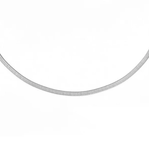 Collana minimalista in argento sterling S925 catena piatta a serpente per donna elegante