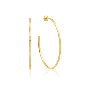Minimalistische 925 Sterlingsilber Große Creolen Für Damen 18K Vergoldet Einfache Geometrische Runde Kreis High End Schmuck Geschenk