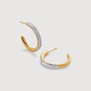 Boucles d'Oreilles Clous en C en Argent Sterling S925 Avec Zirconia pour Femmes Minimaliste Pavé Zirconia Bijoux de Mode