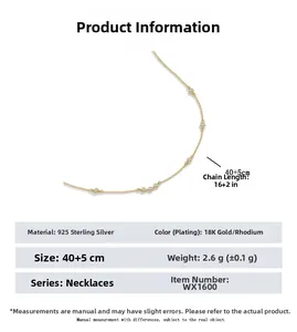 Guide détaillé des tailles et matériaux pour collier en argent 925 avec zircons