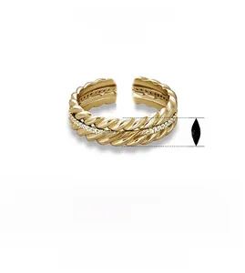 Detailed size chart of S925 sterling silver wheat ear ring with 7.3mm width dimension