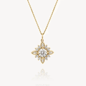 Vintage 925 Sterling Silver Star Pendant Necklace For Women Elegant Gold Platinum Plated Rhinestone Inlaid Clavicle Necklace Jewelry