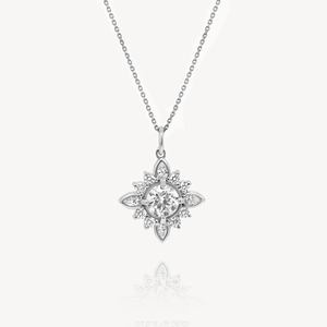 Elegant S925 sterling silver necklace featuring a sparkling snowflake pendant with cubic zirconia