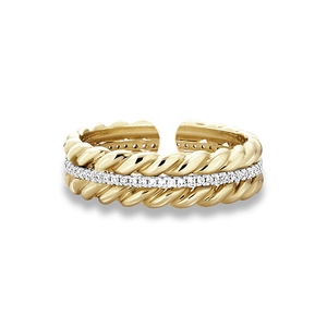 925 Sterling Silver Wheat Open Ring For Women Twisted Cable Zirconia Inlaid Adjustable Personalized Fashion Jewelry Gift