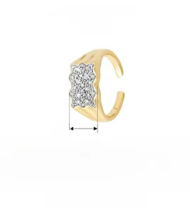 Macro view showing 9.7mm width and 4.1g weight details for S925 sterling silver ring