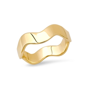 925 Sterling Silver Wavy Irregular Ring For Women Fashion Rhinestone Inlaid Minimalist Gold Platinum Plated Hand Jewelry
