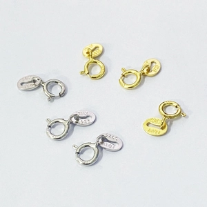925 Sterling Silver Spring Ring Clasp With Italy Stamp Round Connection Clasp Only For DIY Necklace Bracelet Jewelry Findings