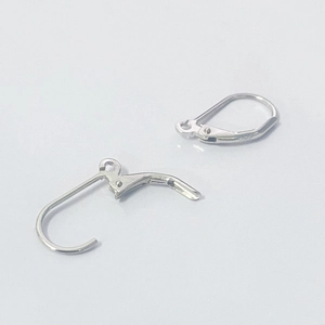 S925 sterling silver lever-back earring hooks for DIY jewelry making with polished finish