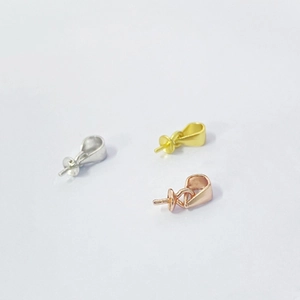 S925 sterling silver pearl pendant bails in gold, silver, and rose gold for DIY jewelry