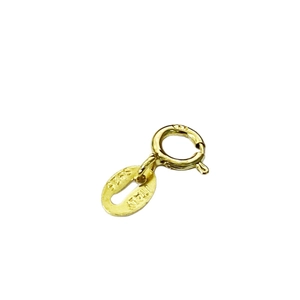 S925 sterling silver spring clasp for necklaces with Italy stamp and gold finish
