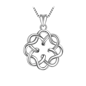 925 Sterling Silver Bowknot Pendant Necklace Minimalist Concentric Knot Choker For Women Men Electroplated Fashion Jewelry