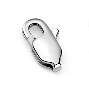 Polished S925 sterling silver square lobster clasp connector for jewelry making