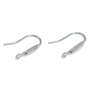 Close-up of polished S925 sterling silver earring hooks for DIY jewelry making